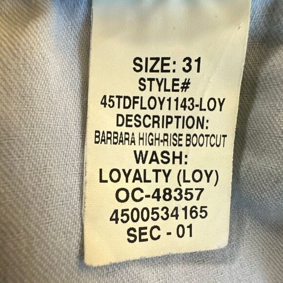 Hudson Jeans Women’s 31 Barbara Loyalty Dark Wash Wide Leg Hi Rise Flare Jeans - Picture 11 of 11